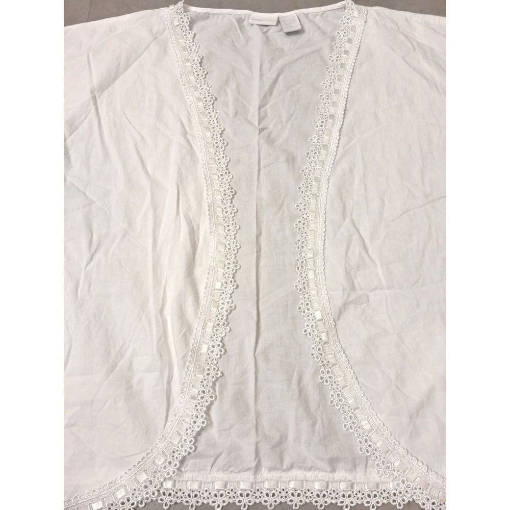 Parisian Lace Short Kimono Large Cotton Festival Lightweight Cover Up Girly - Picture 3 of 9